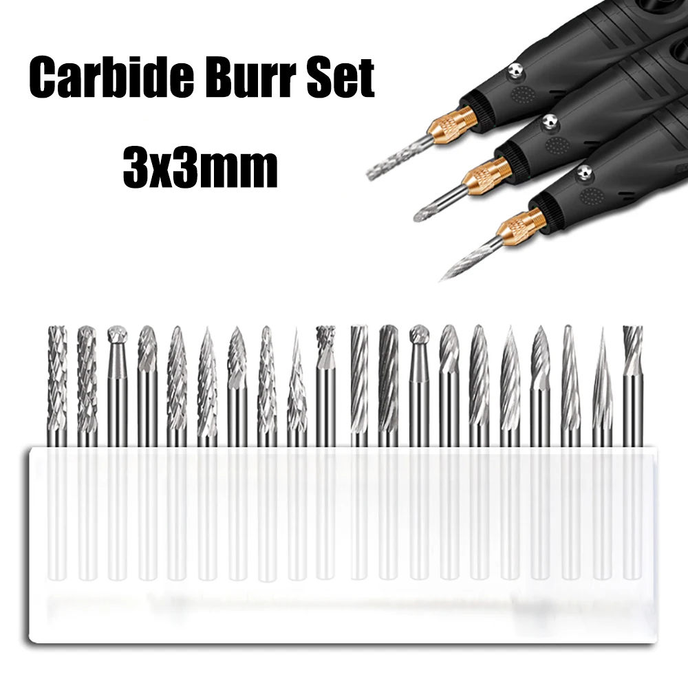 

Tungsten Carbide Burr Set Rotary File Rasp Die Grinder Milling Bit Single Double Cut Metal Wood Carving Engraving Polishing Tool