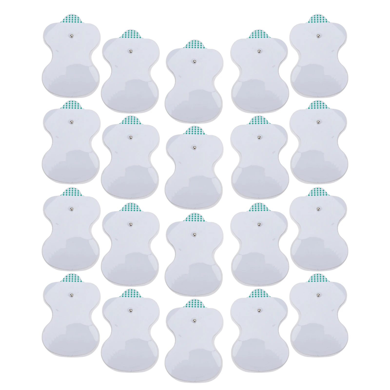 

20 шт. сменные самоклеящиеся массажные подушечки, размер M, белые для электротерапевтических массажеров, облегчение боли, циркуляция