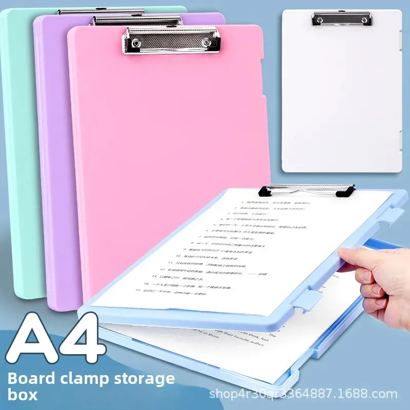 Carpeta de archivos multifuncional para estudiantes, tablero de almacenamiento portátil, varios colores disponibles para almacenamiento de papel escrito