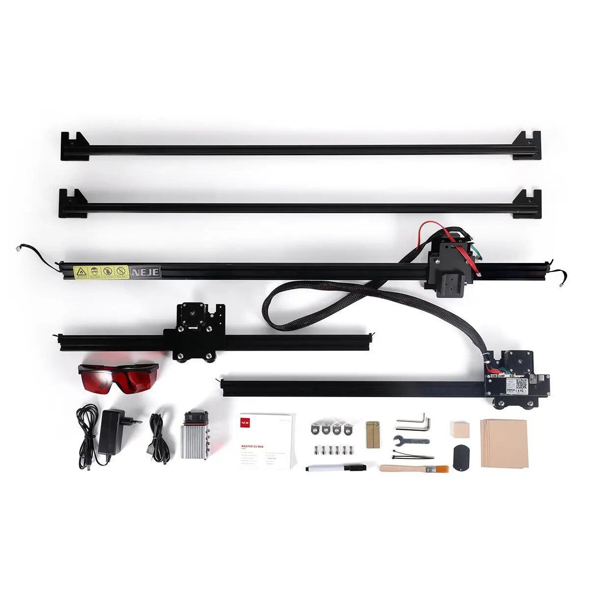 NEJE Master 2S Max 20W/30W/40W Laser Engraving Machine Film-coated Stainless Steel Glass Marking with Working Area 810 X 460 mm