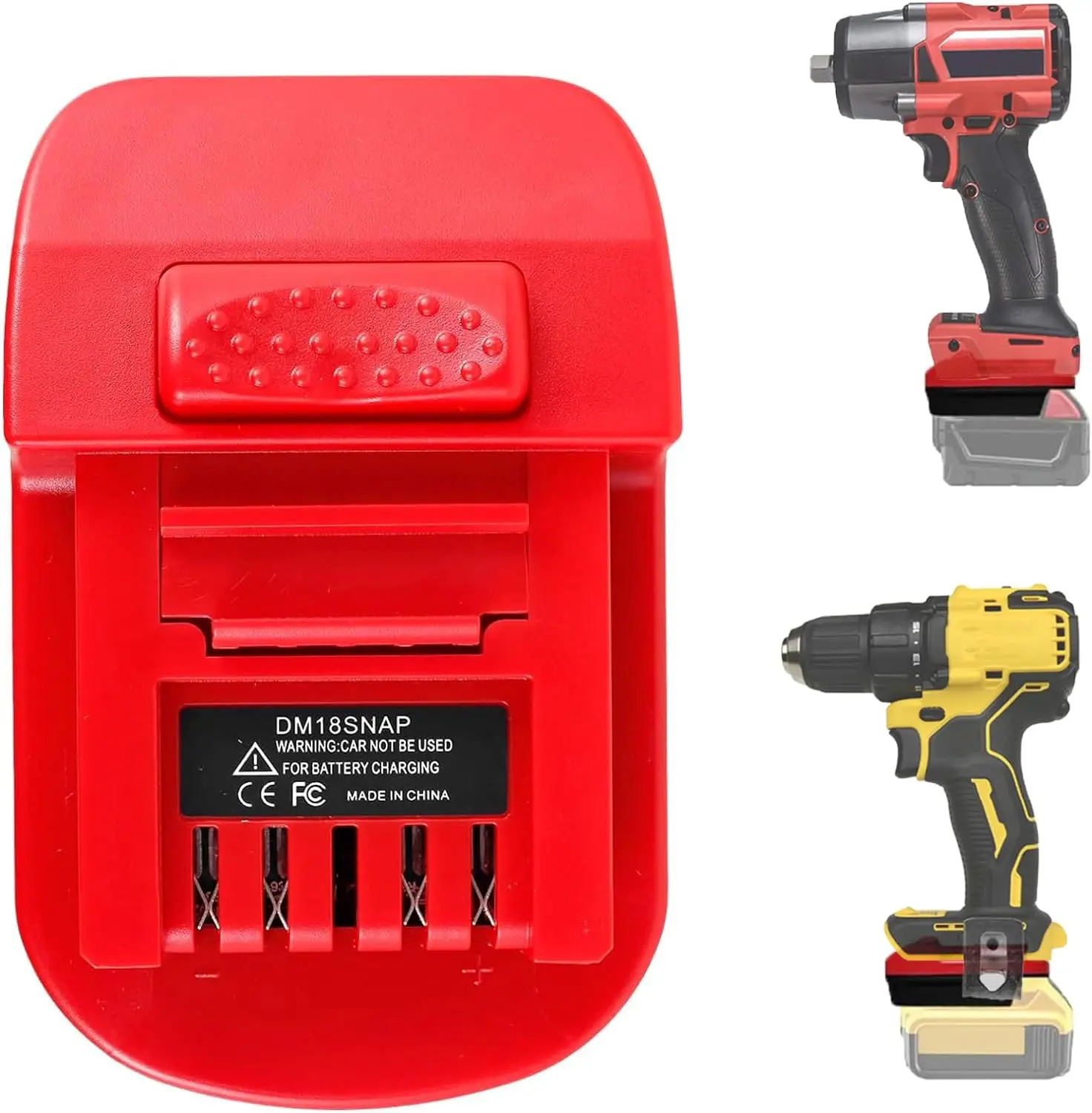 adaptador de bateria para dewalt 18v 20v max milwaukee 18v conversor de bateria li ion para snap on furadeira dm18snap 01