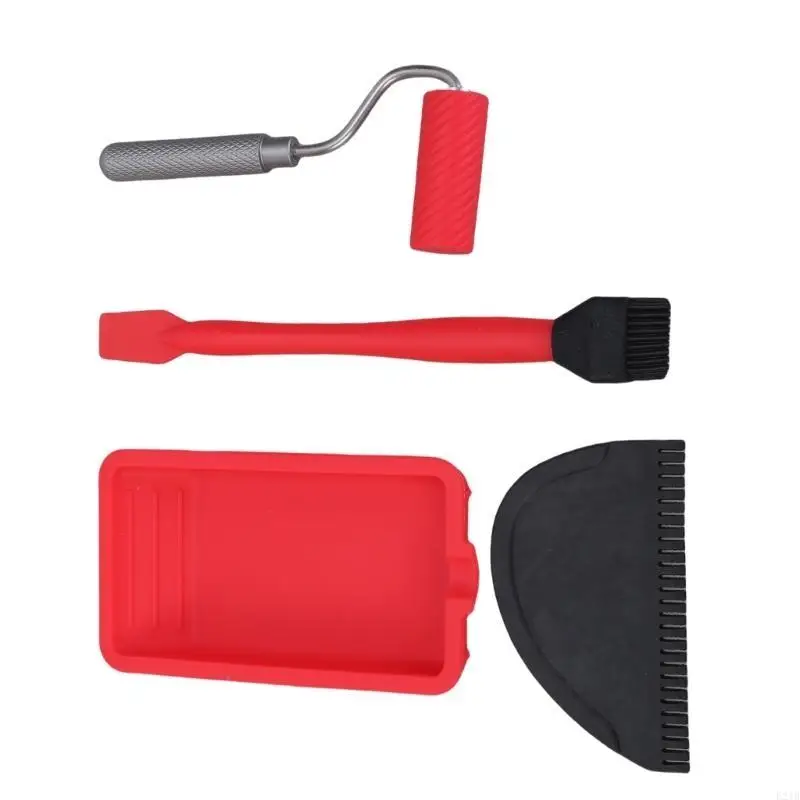 

Набор силиконовых роликовых кистей, универсальный для ремонта дома, стены, бытовой краски, лоток для инструментов, детали для