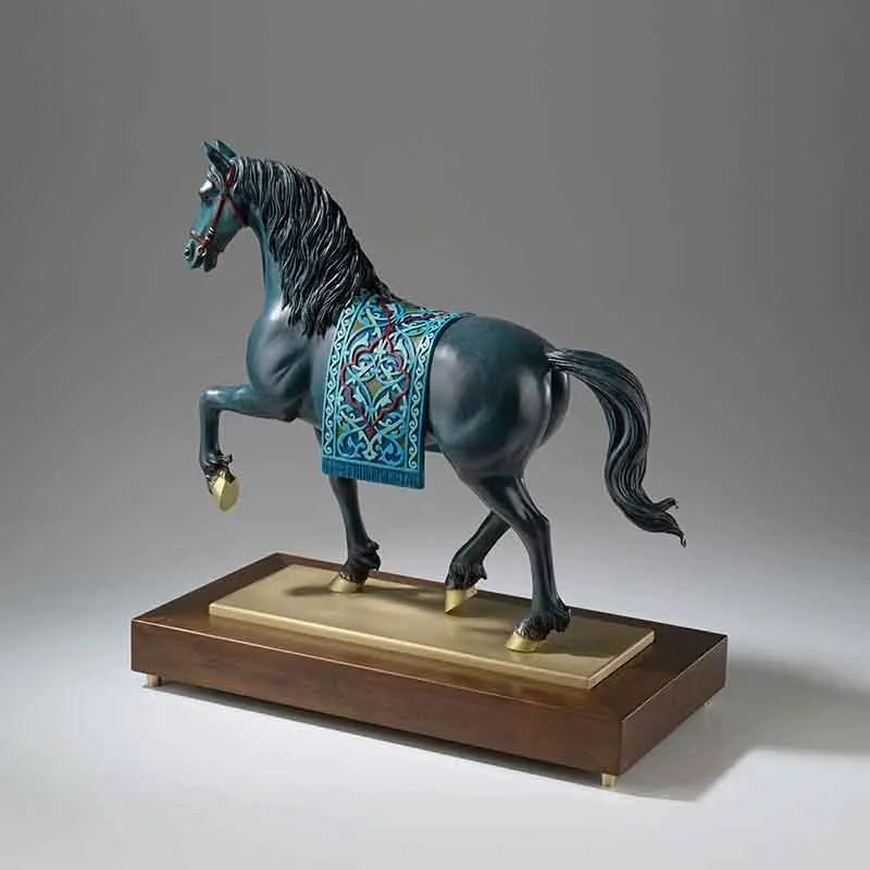 Copper Horse Sculpture, Luxury Brass Crafts Ornaments, Home Living Room Office Desktop Decoration, High End Artwork Statues,Gift