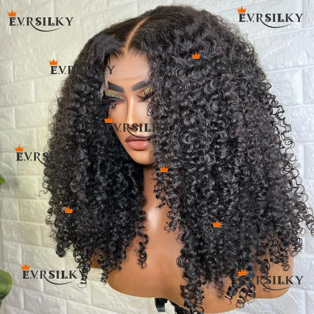 High Density Lace wig 200density Remy Martin Hair Black kinky Curly 5x5 Lace wig 13 x 6 Breathable Front Lace wig 360 HD Lace