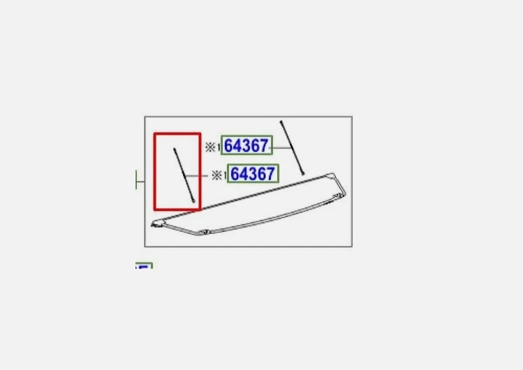 1 Pcs Car Right Or Left Parcel Shelf String For Toyota For Aygo 2014-2017 64367-0H010-B0 Trunk Drawstring Accessories