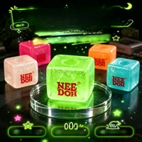 HOT Schylling Needoh Nice Cube Squishy Stress Toy Glow In The Dark Slow Rebound Sensory Glitter Pressure Relief For Adults Gifts 6