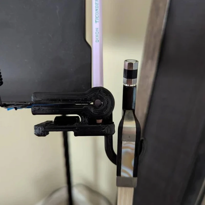 Soporte para arco de música con clip para lápiz, organizador plegable para arco de violín, viola, violonchelo y bajo, 1 unidad