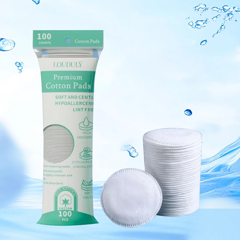 100/400 szt. miękkich i oddychających okrągłych wacików kosmetycznych do codziennego oczyszczania twarzy, usuwania makijażu i lakieru do paznokci, narzędzia do makijażu
