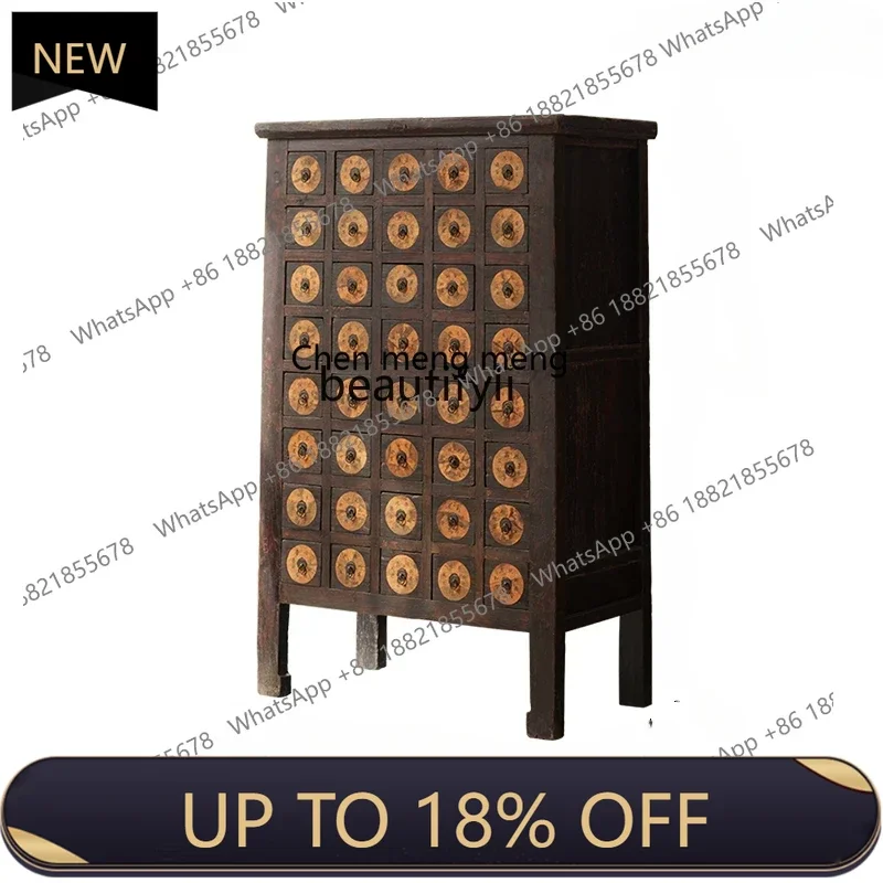 

P178 LateQing Dynasty antique cabinet wabi-sabi style storage drawer cabinet retro decorative side cabinet B&B tea room furnitur