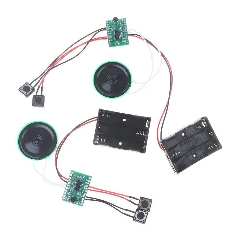 

DIY Recording Module 60-Second Recording Playback Two-Button Recorder Voice Greeting Electronic Card Module 5/10CM Cable