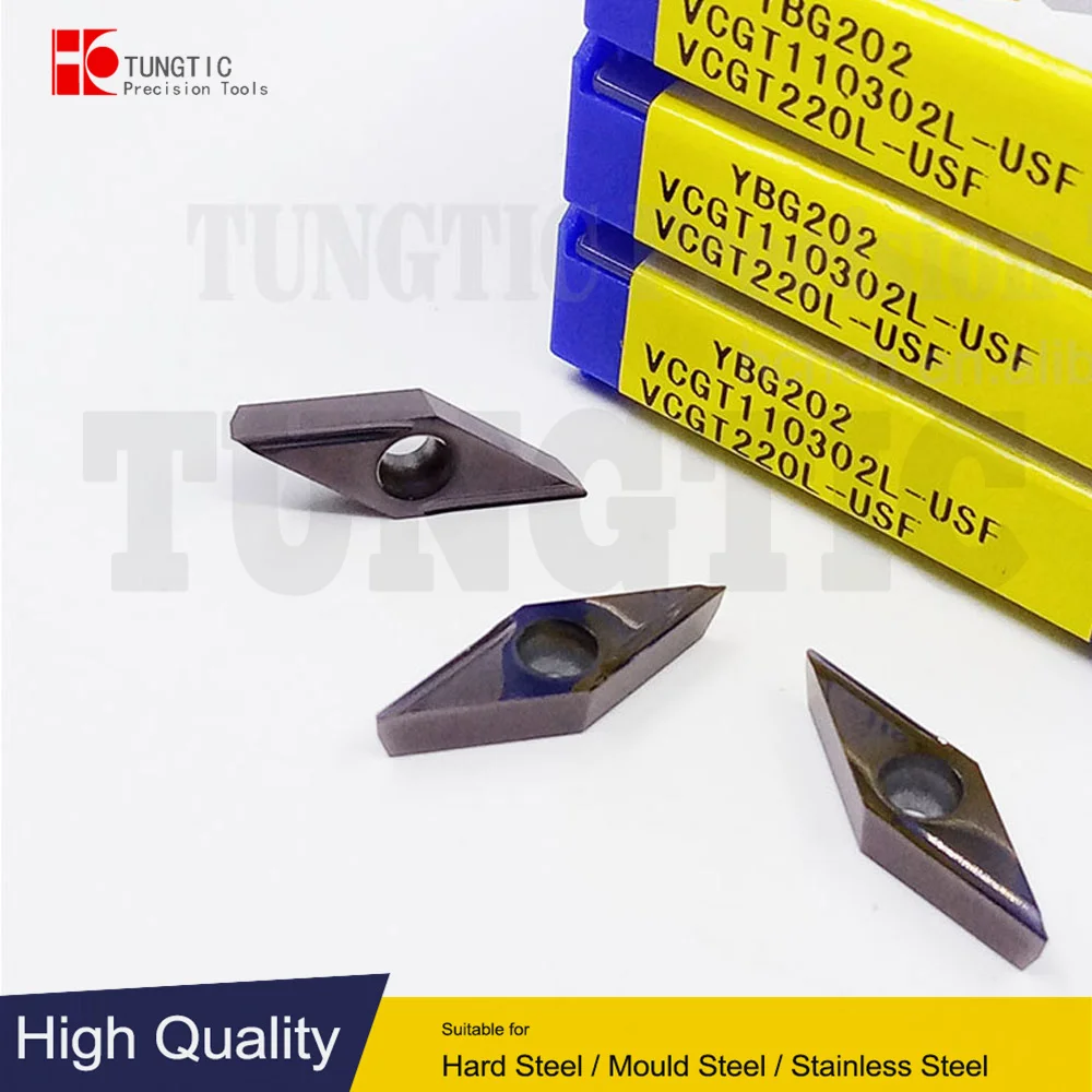 

TUNGTIC VCGT110302L-USF VCGT 110302L-USF Turning Inserts Carbide Cutter For Cast Iron