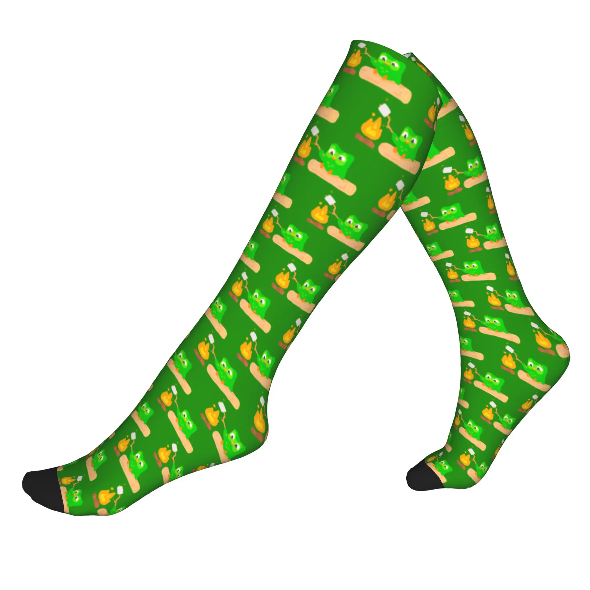 Duolingos Owl Duo Dress Socks for Men Women Warm Fashion Novelty  Sports Compression Socks