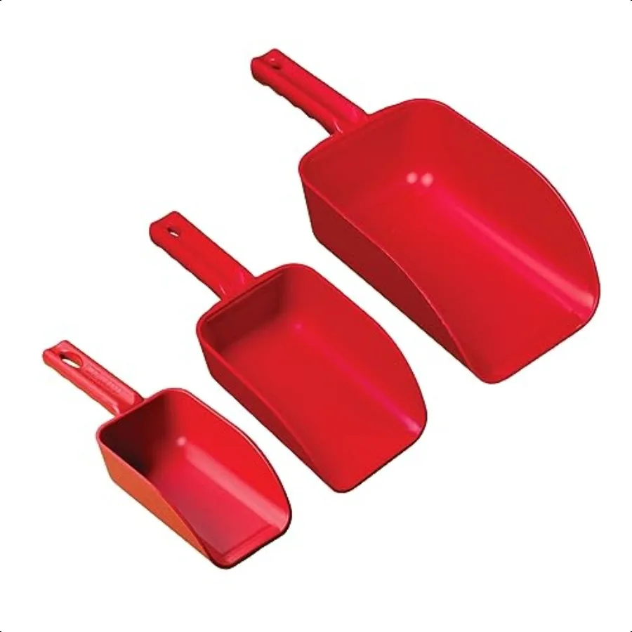 

A Vikan Company 3 pk ColorCoded Plastic Hand Scoop BPAFree FoodSafe Scooper CommercialGrade Utensils Restaurant and Food Servic