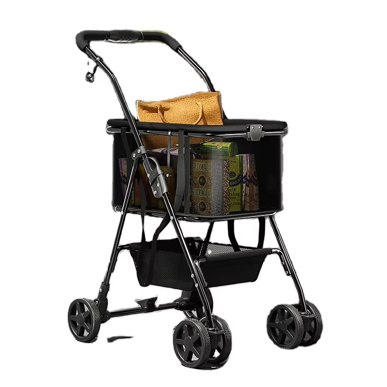 

Portable Cart Holder, Linen Fabric Steel Frame, Waterproof Oxford Material, Detachable Shopping Cart
