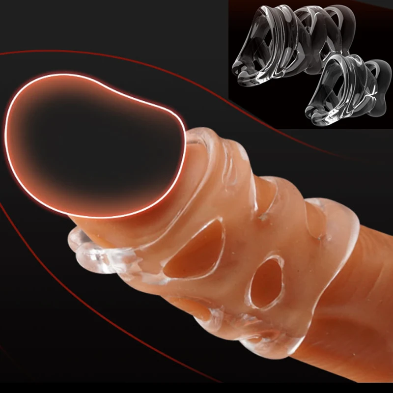 Anillo de pene de prepucio hueco para hombres, anillo de corrección física para el pene, manga de glande transpirable, Juguetes sexuales para hombres, tiempo de retraso, productos sexuales