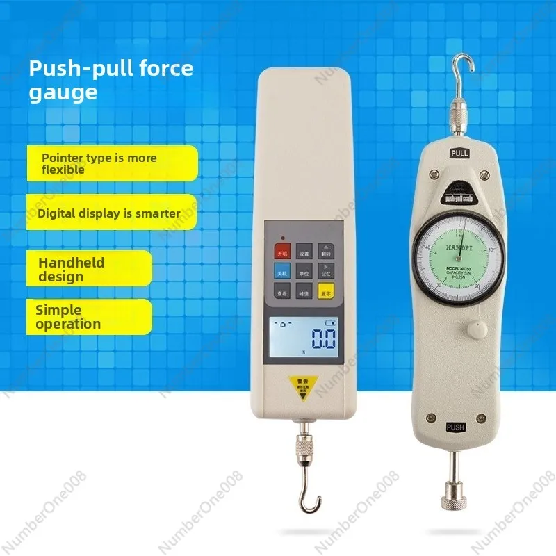 مقياس القوة الإلكترونية الرقمية/مؤشر دينامومتر 500N كيلوغرام أداة ضغط سحب نيوتن #3