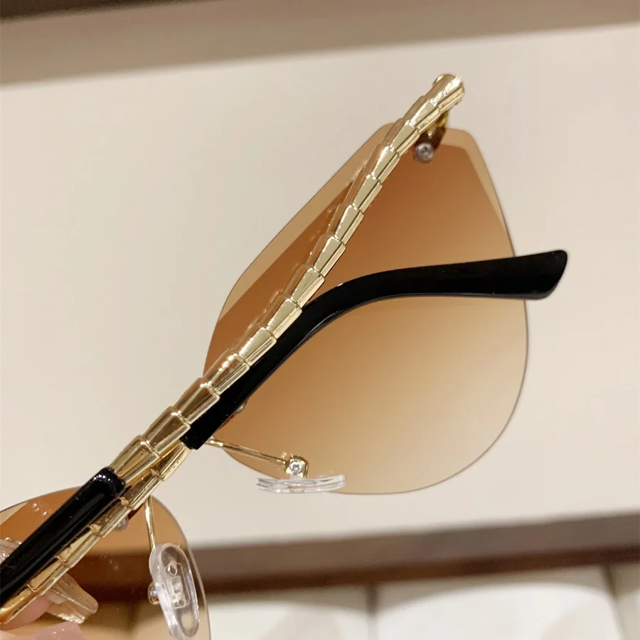 1 قطعة نظارات الموضة النسائية نمط جديد الراقية شخصية ثعبان الساق فرملس قطع حافة Y2K مهرجان الموسيقى العصرية الشارع التصوير الفوتوغرافي #3