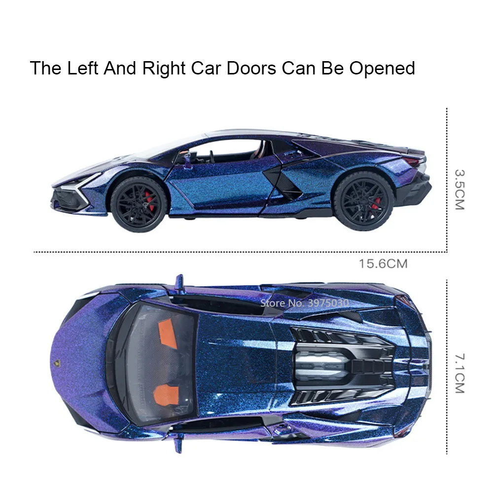 1:32 Alloy Toy Car Models Aventador Doors Can Be Opened with Pull Back Sound Light High Simulation Vehicle Model for Boy Gifts