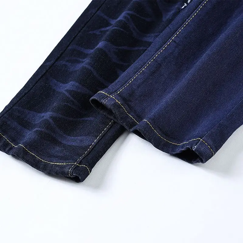 جينز كاكي عصري على الطراز الأمريكي، سراويل مستقيمة الساق للرجال، سراويل كبيرة الحجم بجيب شخصي، جينز قديم