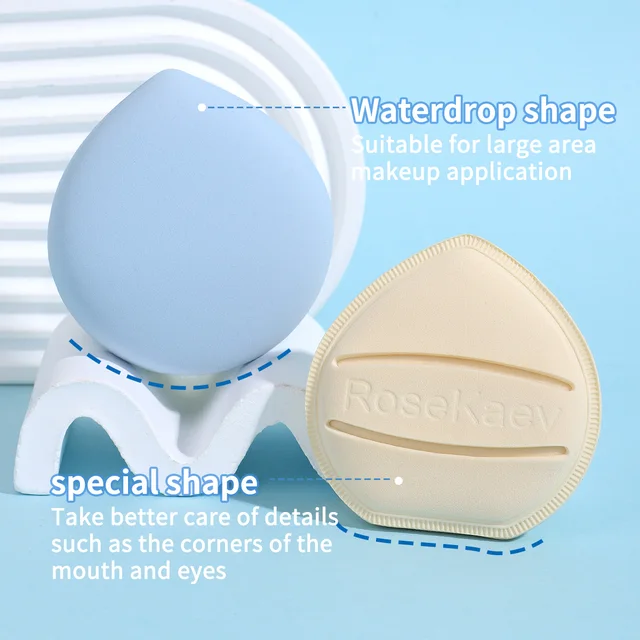 3PCS Soft Air Cushion Puff, Special Makeup for Liquid Foundation, Clear Base Makeup, Wet and Dry, Storage Box for Easy Storage 5