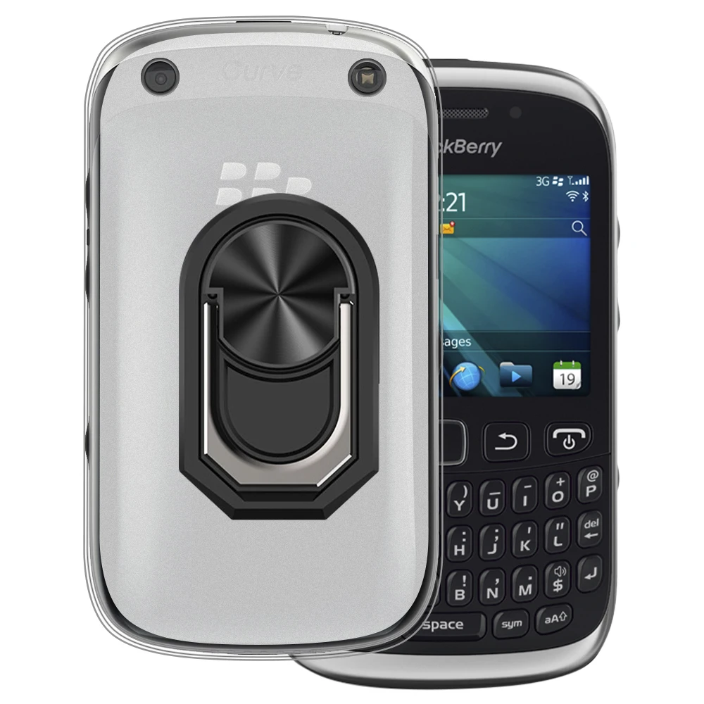 Luxury Shockproof Ring Holder For BlackBerry 9320 Curve Case Soft Silicone TPU Protective Holder Cover