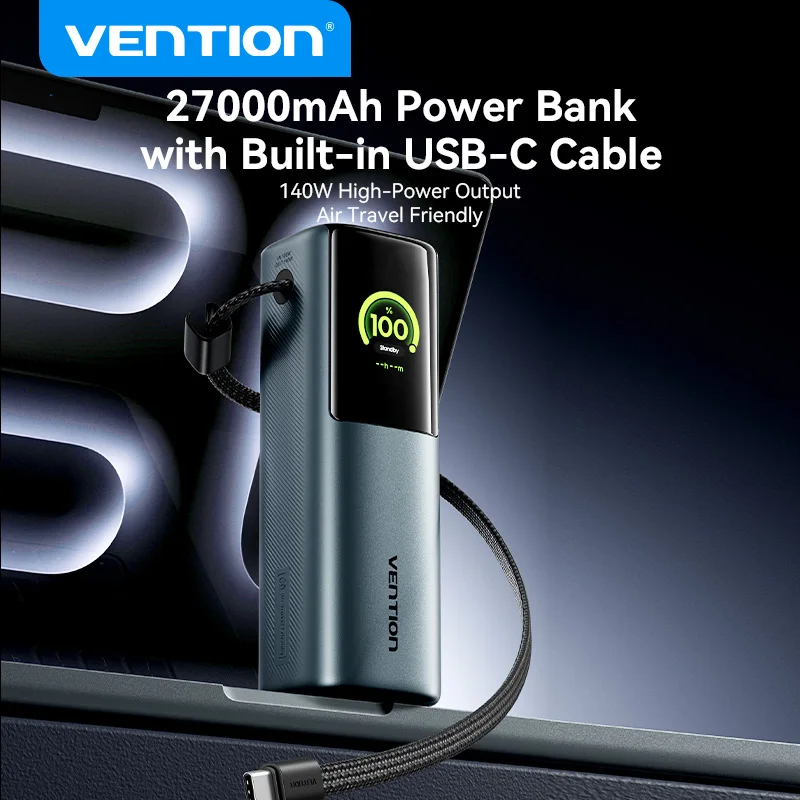 

Vention 27000mAh Power Bank 200W PD3.1 Fast Charging for MacBook Pro Laptop iPhone Xiaomi Samsung Portable External Battery
