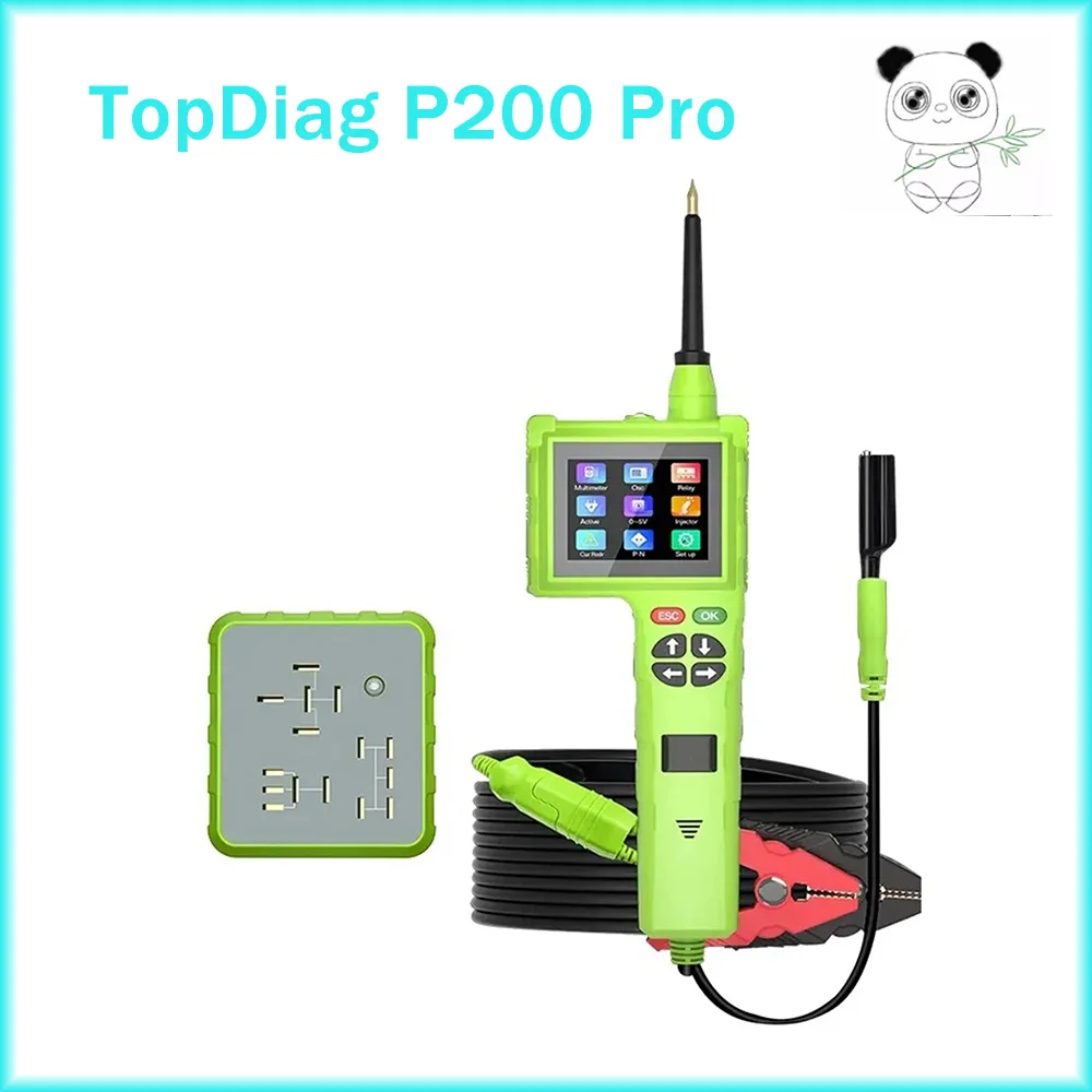 S++ TopDiag P200 Pro Newest Smart Hook Master Edition Car Circuit Tester 9-48V Automotive Power Probe Electrical System Tester