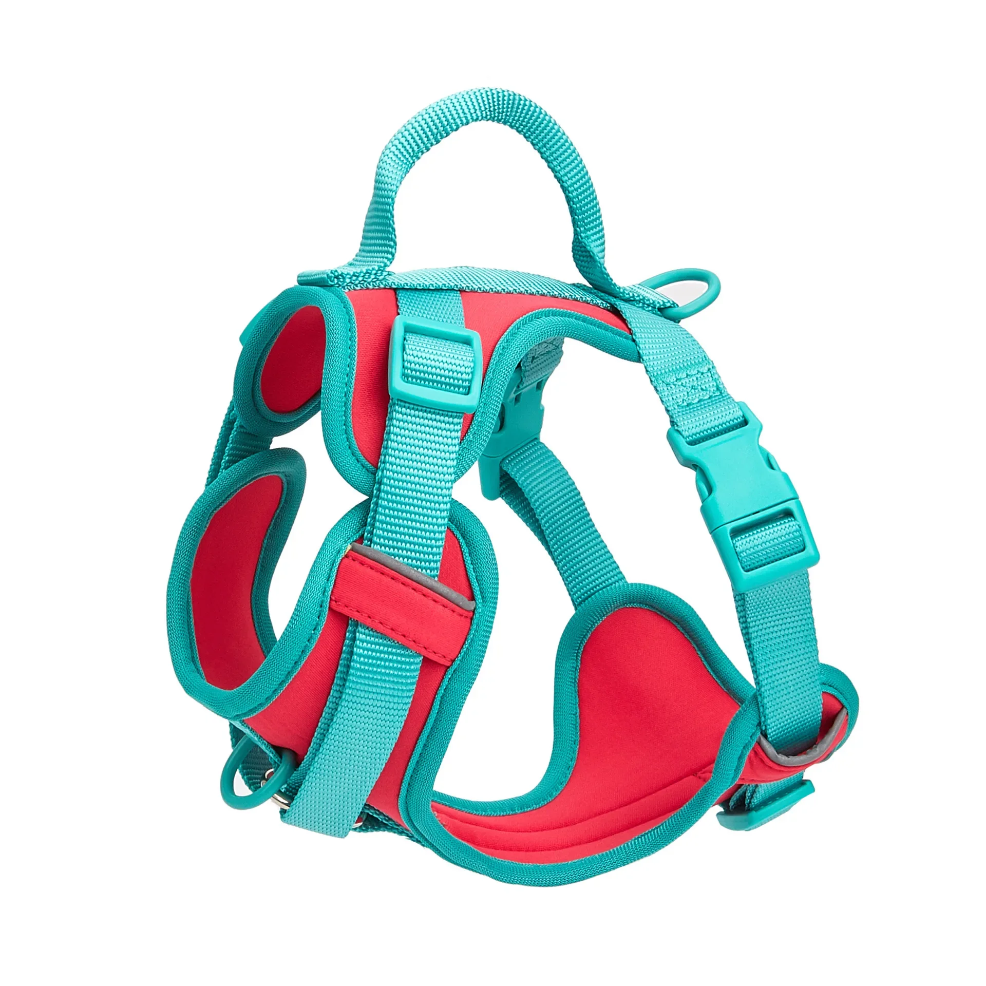 Neoprene Dog Collar and Leash set with Dispenser  Dog Chest Soft Adjustable Dog Vest Harness Matching Leash Waterproof