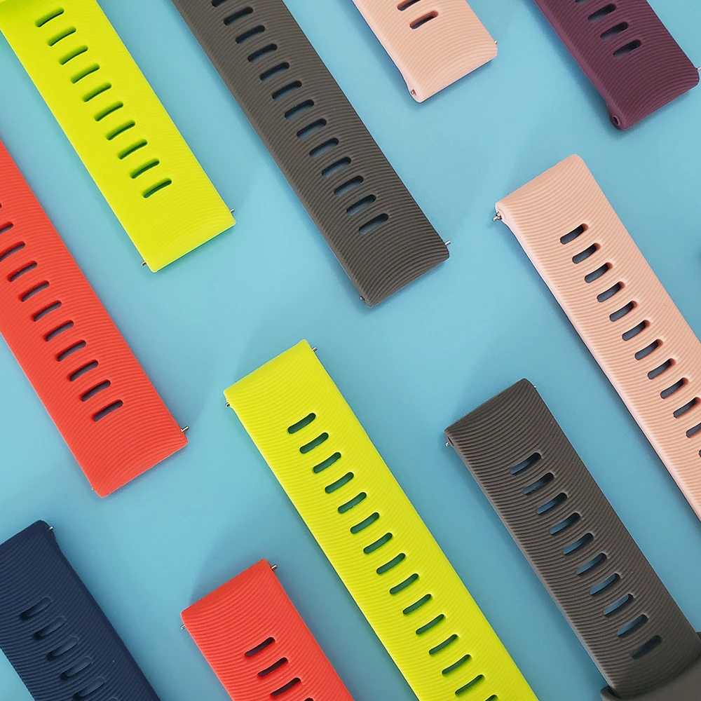 Correa de silicona para reloj Huami Amazfit GTR, 42mm, Samsung Galaxy Active 2 3, 40mm, correa de reloj reemplazable de 20mm