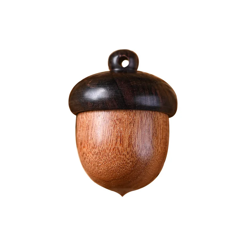 Acorns acorns Wooden Nuts Pine Cones Ebony Acidwood diy emergency pill box Mini Sandalwood Rescue pill box wood carving