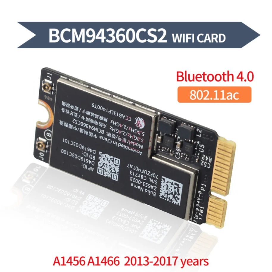 BCM94360CS2 Wireless-AC WIFI Bluetooth BT 4.0 Airport 802.11ac Card For MAC Air 11\