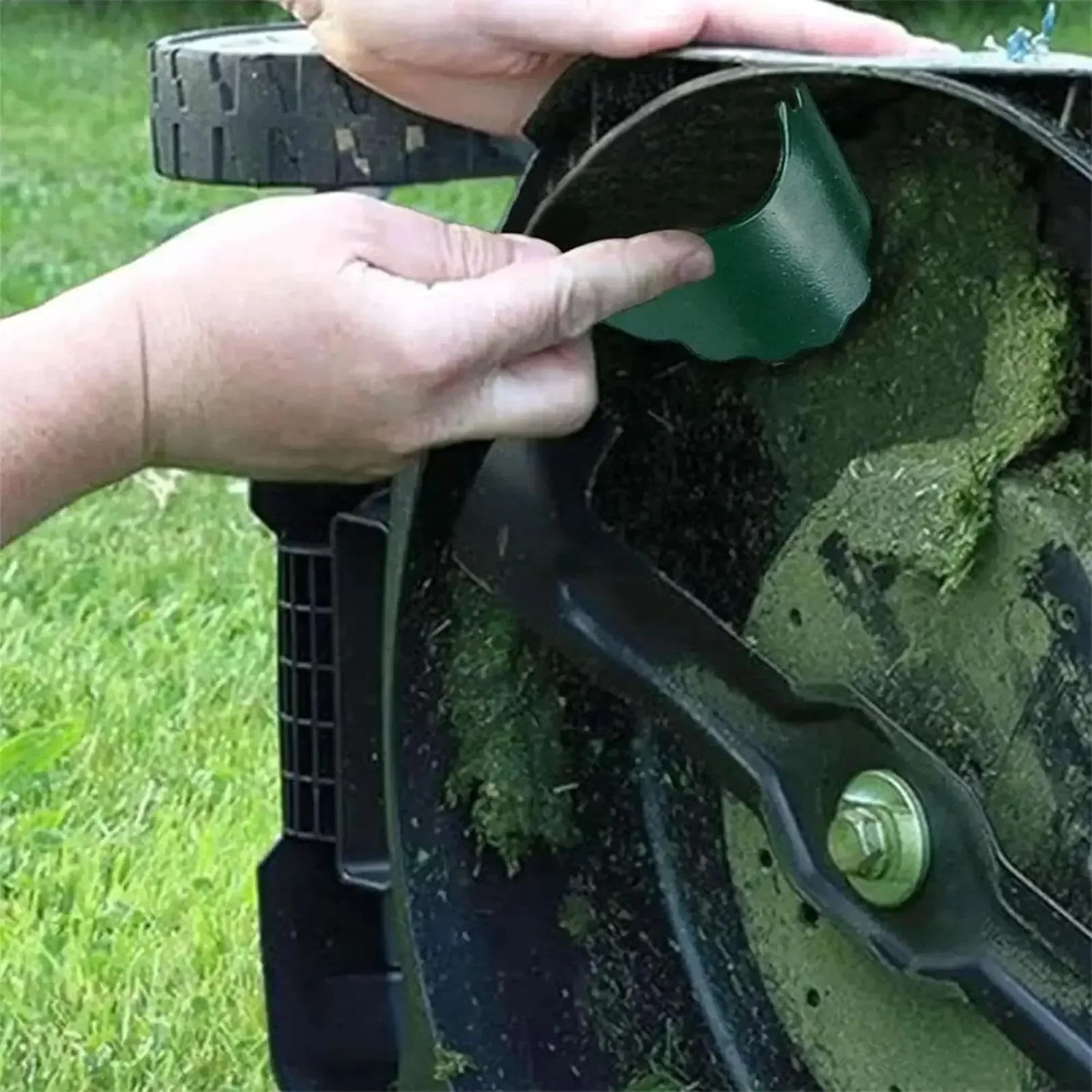 2026-mower scraper with ergonomic long handle mower cleaner tool with brush mower scraper cleaning tool for gardening brush soap