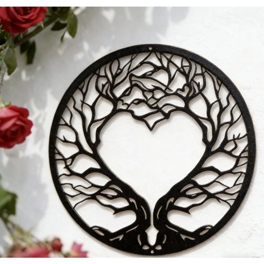 CIFBUY Iron Wall Art Tree of Life Metal Hollow Out Design Minimalist Modern Home Decor