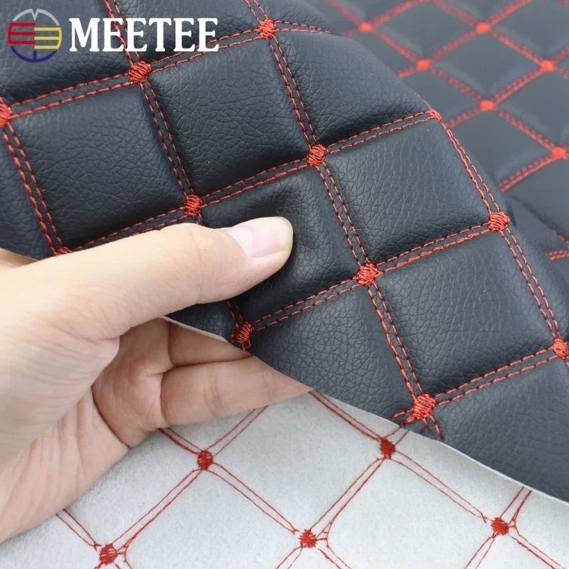 Meetee 45*160 ซม.สังเคราะห์หนังผ้าประดิษฐ์ PVC Leathers สําหรับรถชั้นที่นั่งตกแต่งเบาะหัตถกรรมวัสดุ