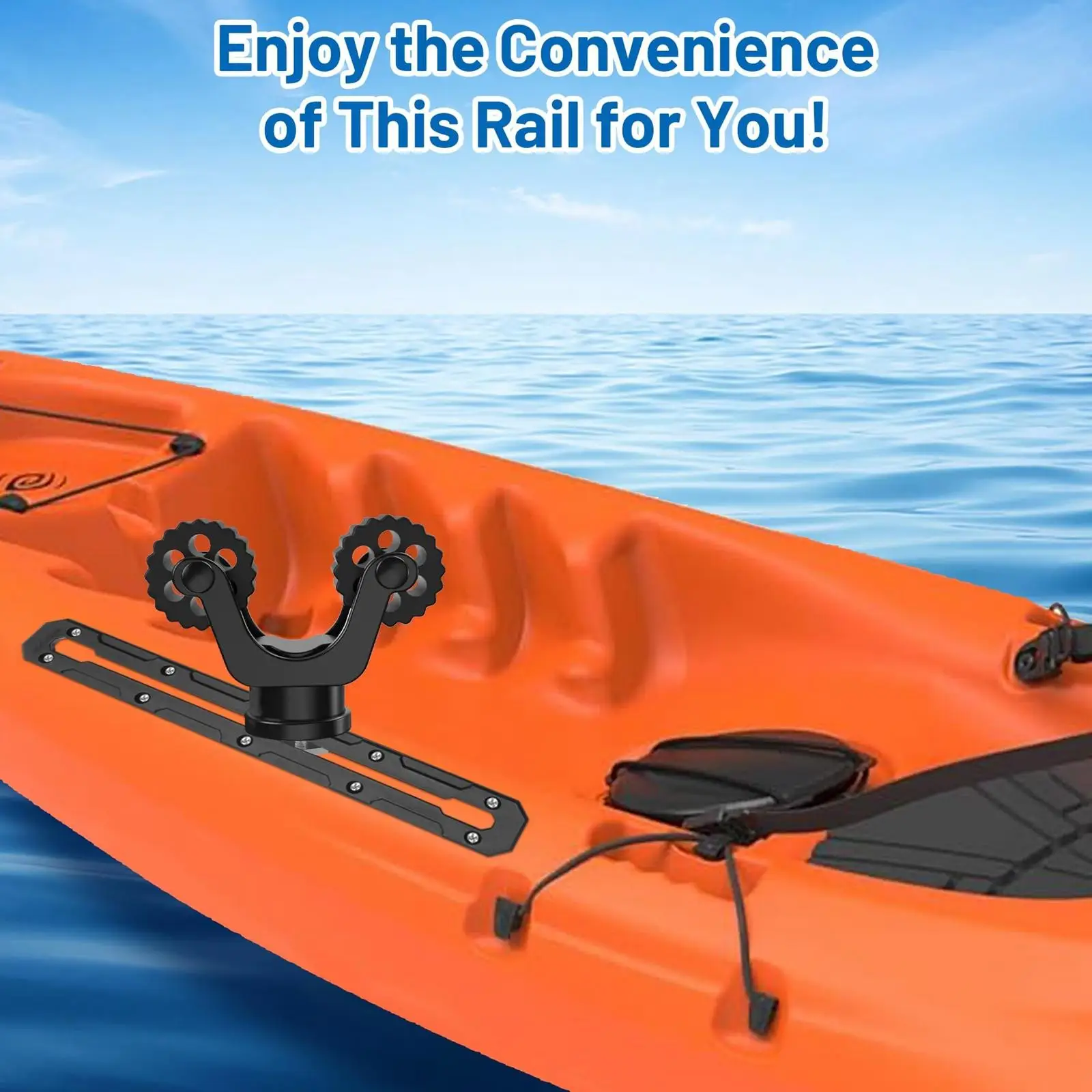 

2x Kayak Track Rail Tracks with Screws Replacement Accessory Kayak Low Profile Track for Fishing Enthusiast Canoe Cup Holder