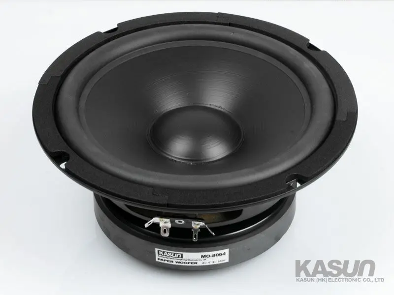 1 Piece Kasun MO-8064/KH-8400 8\'\' Subwoofer Speaker Driver Unit Casting Aluminum Basket Black PP Cone 8ohm/180W Fs=37Hz D210mm
