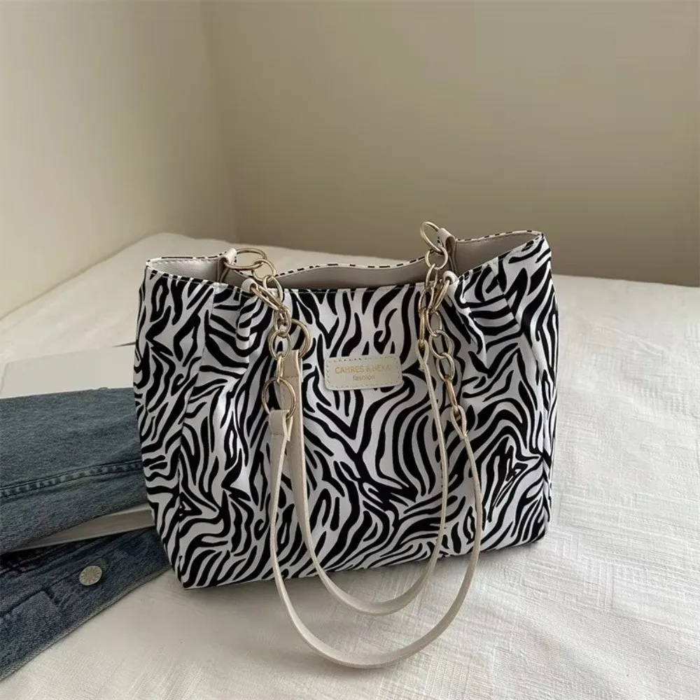 Modische Damen-Umhängetasche mit großem Fassungsvermögen, Tierdruck, lässiger Stil, Umhängetaschen, Schultasche, PU-Leder, Handtasche für Mädchen – Detail 2