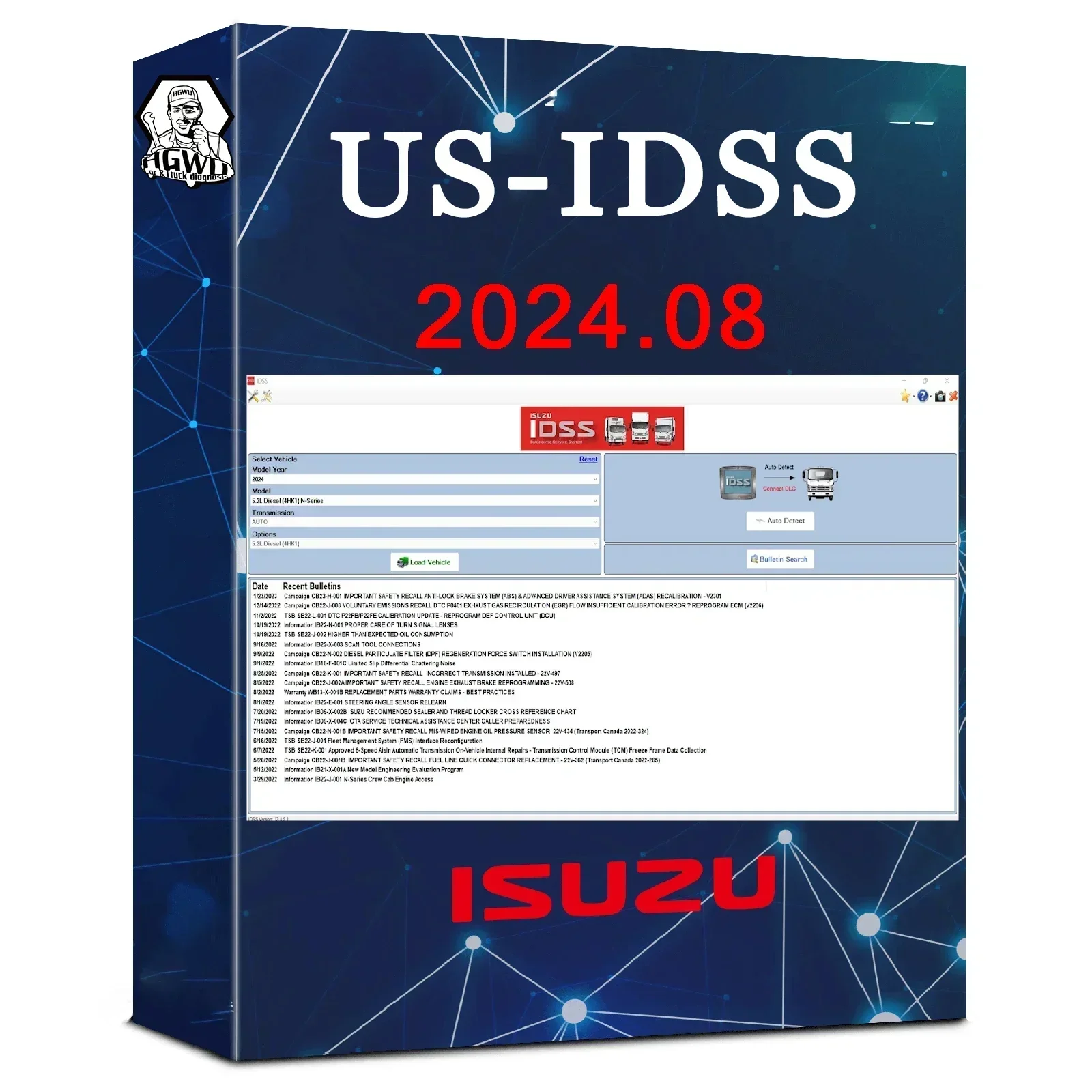 2025 For Isuzu US-IDSS Global G-IDSS E-IDSS WorldWide | USA and Canada Diagnostic Service System For ISUZU TRUCKS