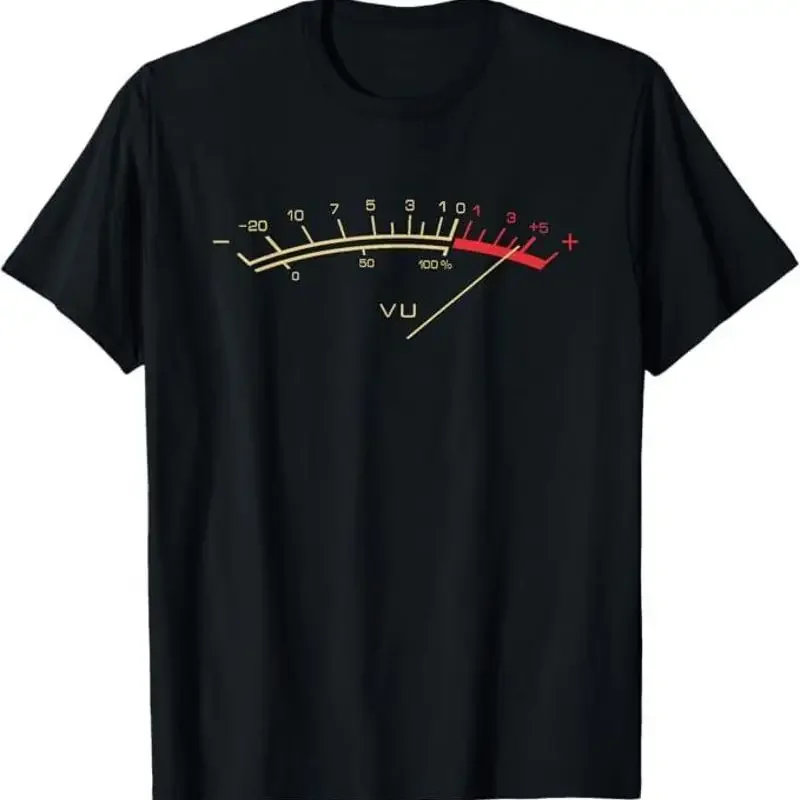 Retro VU Meter Hi-Fi Vintage Stereo Music Lover Gift T-Shirt