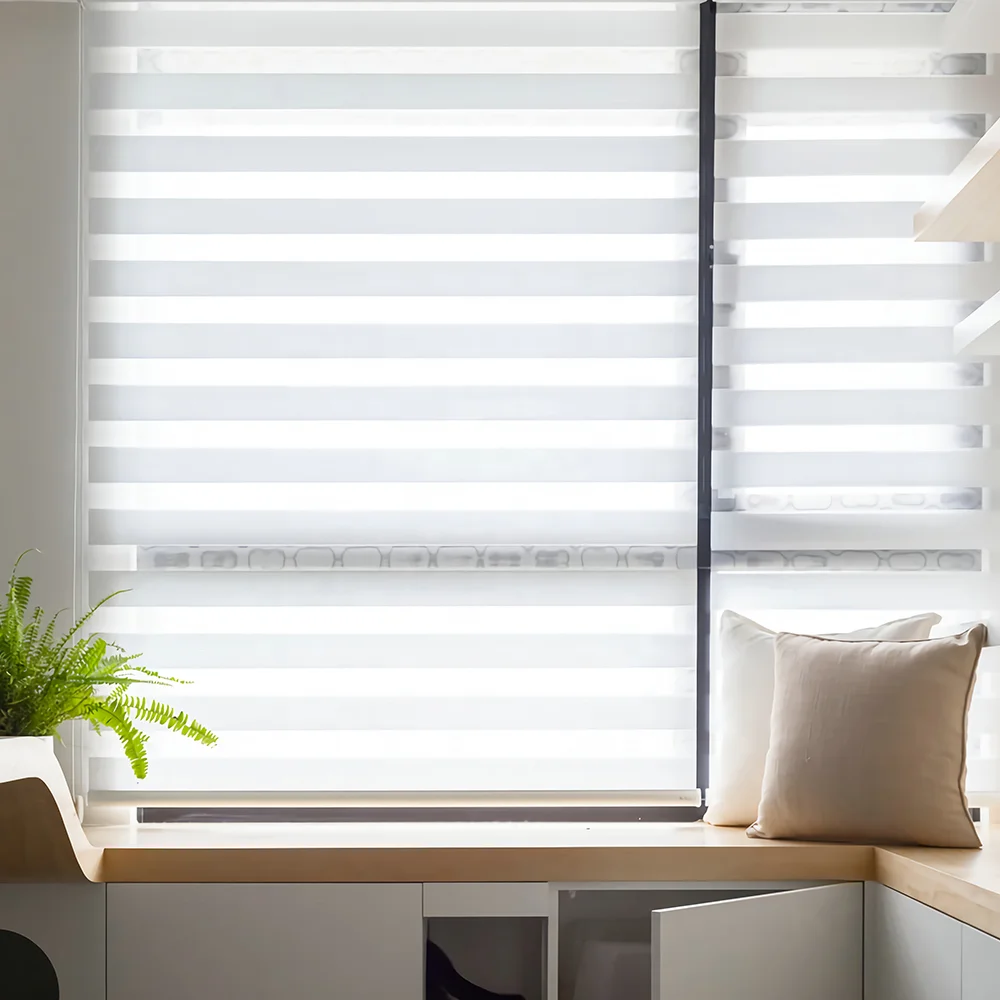 classic zip type sunscreen blinds interior living extraternal pleated profile home smart blind zebra