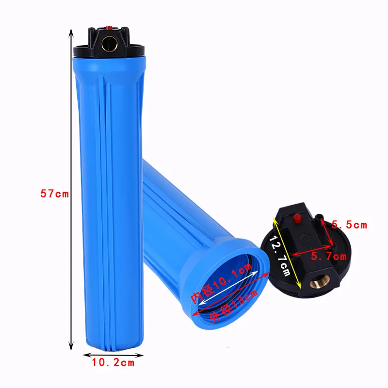 20inch Blue Filter Bottle Large Flow Pre-Pipe Filtration 1/2\