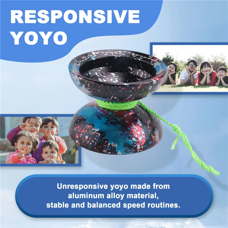 T1 BALDR Unresponsive Yoyo Competitive Yo-Yo,Alloy Yoyo For Beginners,Easy Practise Tricks,With Strings