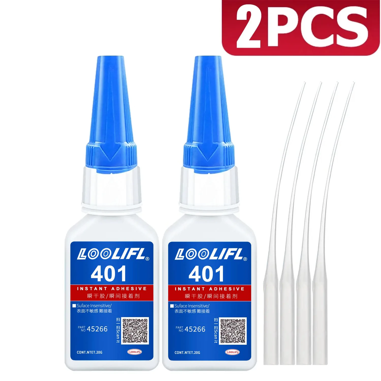 LOOLIFL 20 ml 401/406 Instant Sterke Superlijm Universele Superlijm Machtige Instant Lijm voor Hars Keramiek Metaal Glas Sneldrogend