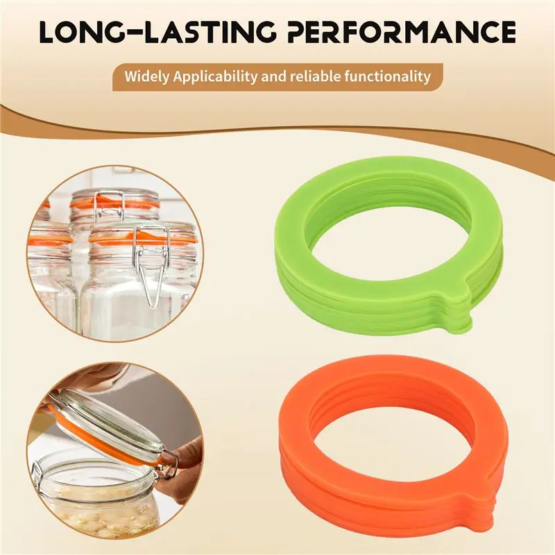 A25F-Rubber Seals For Glass Jars,Silicone Gaskets Canning Seals Replace Airtight Sealing Lids Rings For Canning Jar