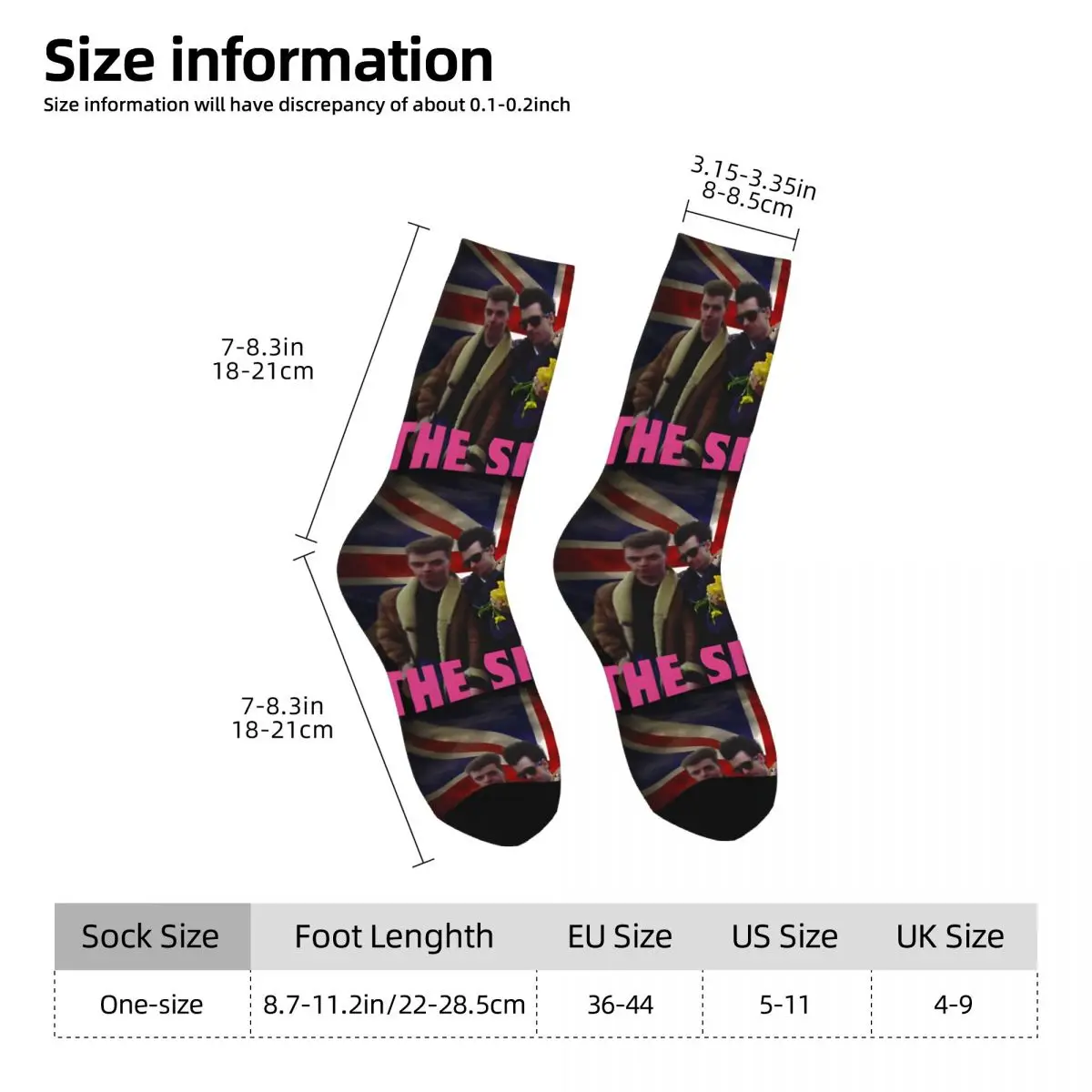 Funny Happy Morrissey Vintage Harajuku The Smiths Hip Hop Novelty Seamless Crew Crazy Sock