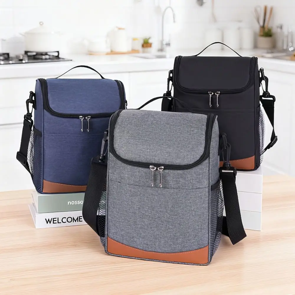 

Large Capacity Insulated Cooler Bags Thickened Portable Ice Fridge Bag Durable Removable Strap Insulated Lunch Bag Camping