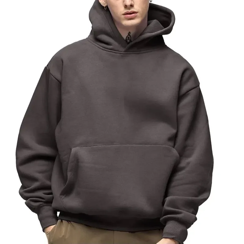 Women's Fleece Hoodie Pullover Sweatshirt Solid Color Kangaroo Pocket Drawstring Casual Warm Winter Fall Soft Top