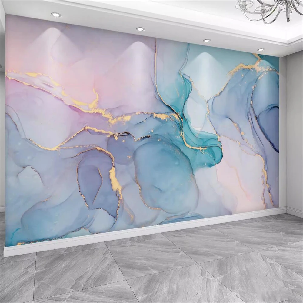 Custom Imitation marble wall paper TV background mural wall wallpaper for living room home decorations art photo wall stickers