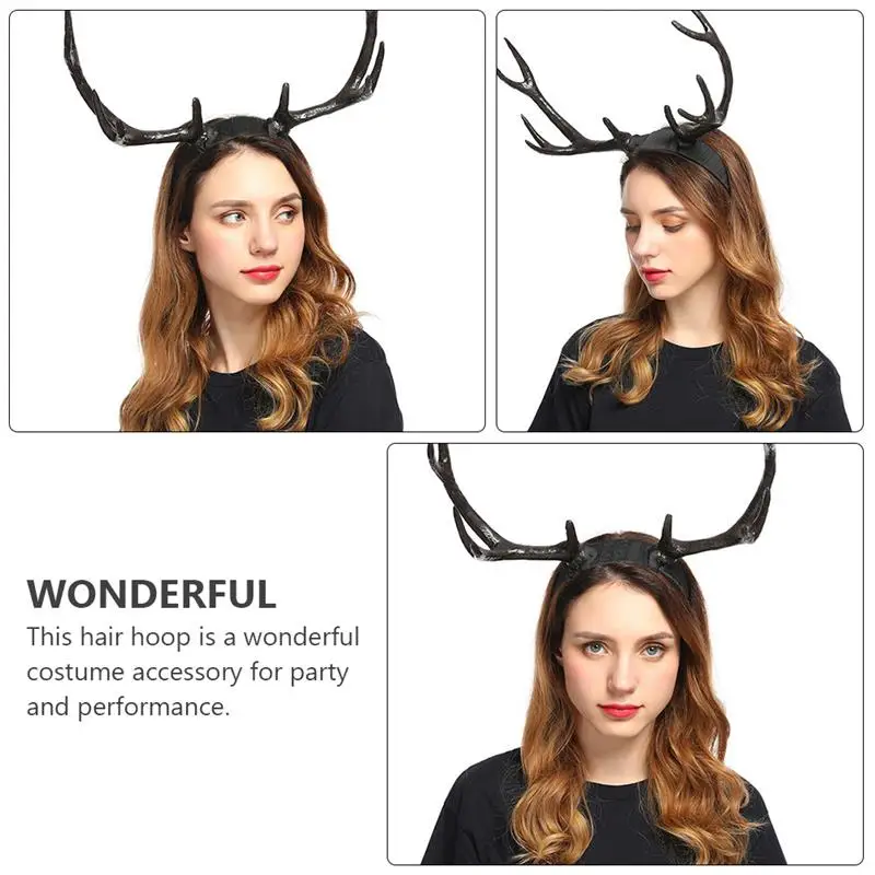 

Xmas Photo Prop Christmas Headwear Fawn Horn Headband Christmas Costume Headband Cosplay Fancy Dress Clothes Masquerade Headband