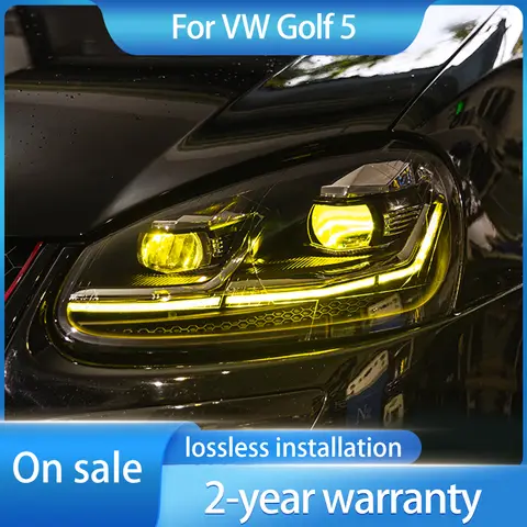 Car For VW Golf 5 2003-2011 Head Lamp Led Fog Lights DRL Hella Tuning Light Car Accessories Golf5 MK5 HeadLights